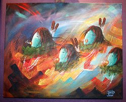 winds four native american painting trading spirit acrylic canvas kind town features company
