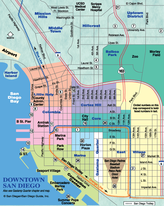 25 San Diego Downtown Map - Maps Database Source
