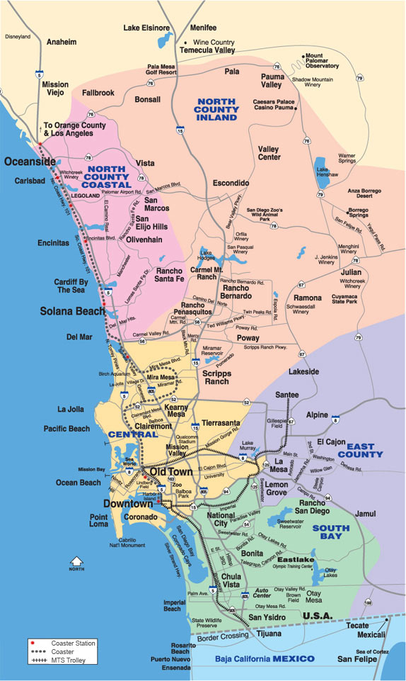 San Diego County Map